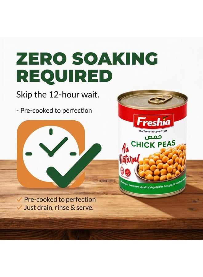 FRESHIA Chick Peas (Chole/Chana) 400g Can | Premium White Garbanzo Beans, Perfect for Curries, Salads & Hummus - Image 4