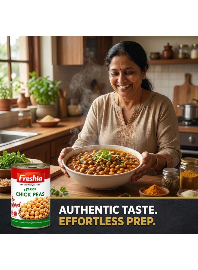 FRESHIA Chick Peas (Chole/Chana) 400g Can | Premium White Garbanzo Beans, Perfect for Curries, Salads & Hummus - Image 5