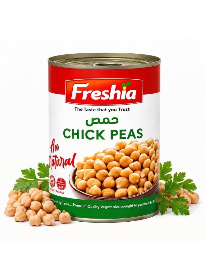 FRESHIA Chick Peas (Chole/Chana) 400g Can | Premium White Garbanzo Beans, Perfect for Curries, Salads & Hummus - Image 1