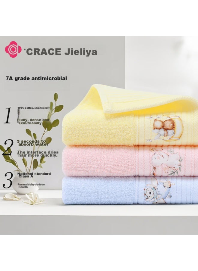 Grace Children's Face Towel Home Textiles, 100% Pure Cotton Towel, Comfortable And Soft Cartoon Fairy Tale Face Towel For Home Use, Pack Of Three - Image 2