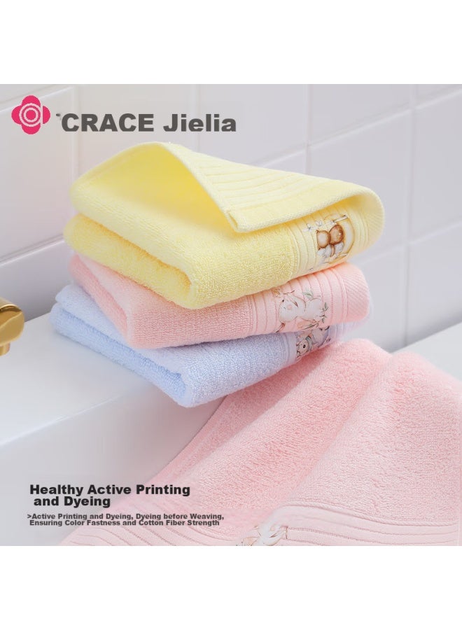 Grace Children's Face Towel Home Textiles, 100% Pure Cotton Towel, Comfortable And Soft Cartoon Fairy Tale Face Towel For Home Use, Pack Of Three - Image 4