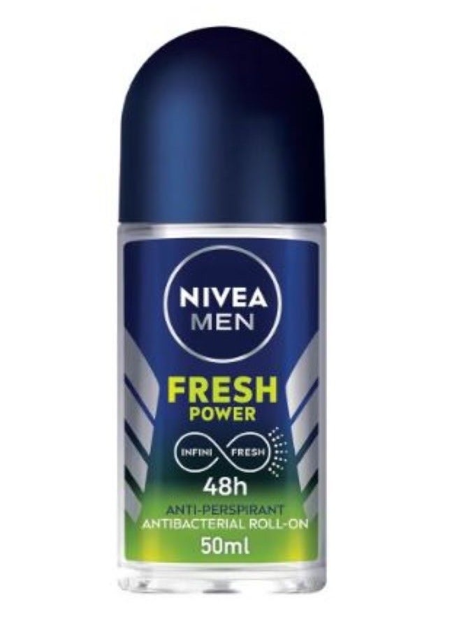 نيفيا مزيل عرق رول للرجال فريش باور 50 مل (2 قطعة) - Image 1