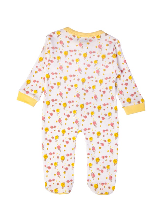 Babies Basic 100% Cotton Printed Long Sleeves Jumpsuit/Romper/Sleepsuit For Babies  - Image 3