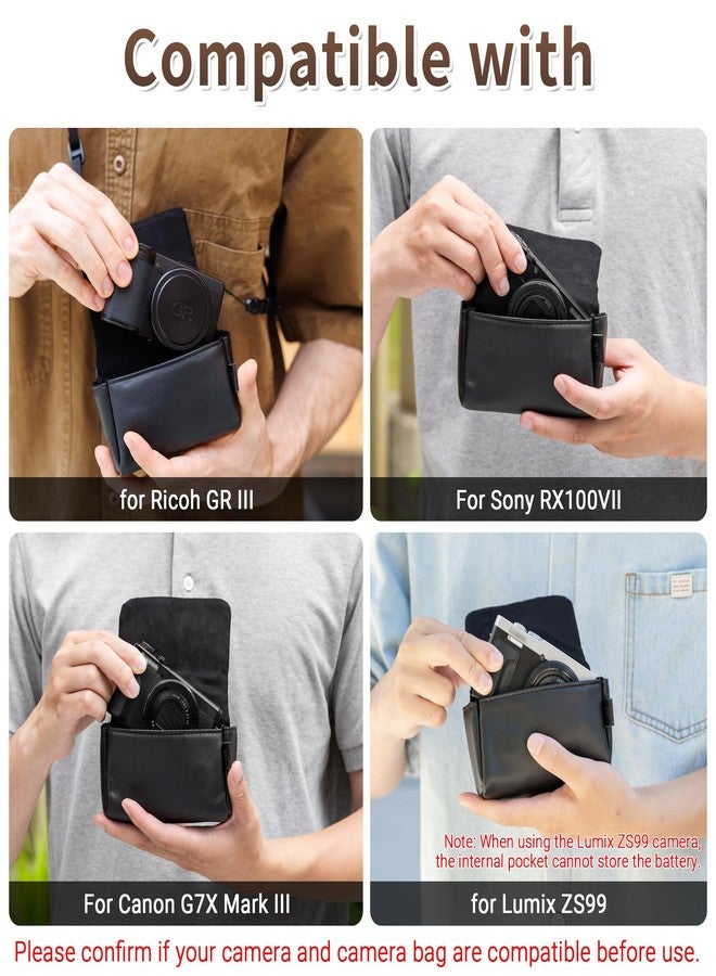 JJC Compact Digital Camera Case Pouch for Ricoh GR4 GRIV GRIII GR3, Black, EVA - Image 2