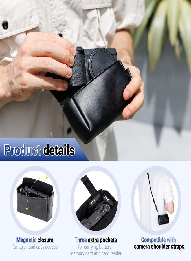 JJC Compact Digital Camera Case Pouch for Ricoh GR4 GRIV GRIII GR3, Black, EVA - Image 3