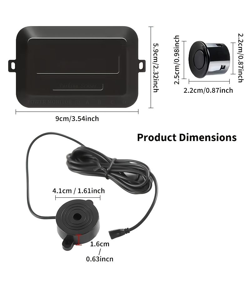 6Pcs Car Reversing Parking Assistance System With Sound Alarm Q8 - Image 4