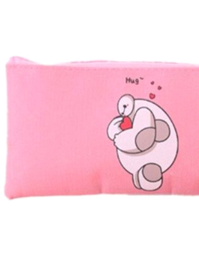 Baymax Printed Pencil Case Pink/White - Image 2