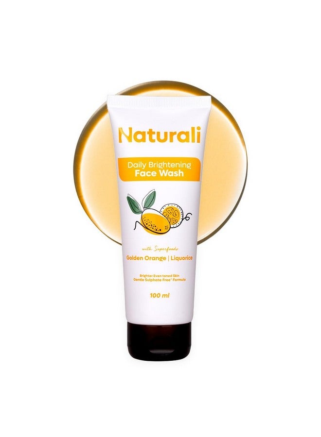 طبيعي غسول يومي لتفتيح البشرة بخلاصة البرتقال الذهبي وعرق السوس | يحسن إشراق البشرة | ترطيب عميق | لطيف وخفيف | ملمس لامع غني بالبرتقال الذهبي (100 مل) - Image 1