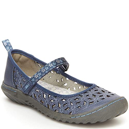 JBU by Jambu Women's Wildflower MJ Mary Jane Flat, Denim, 8 - Image 2