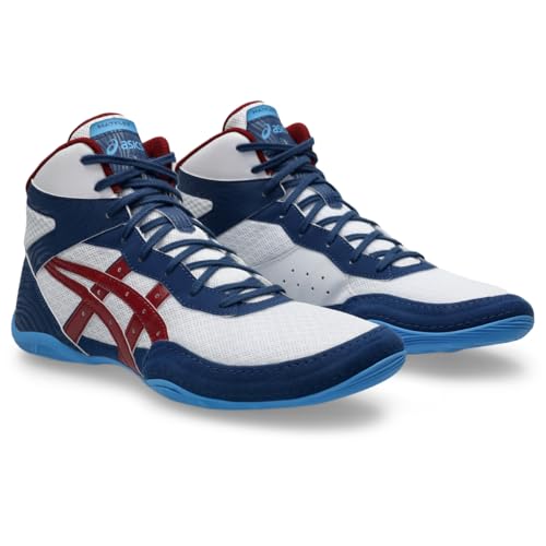 ASICS Mens Matflex 7 Wrestling Shoes 9 WhiteBeet RED - Image 3