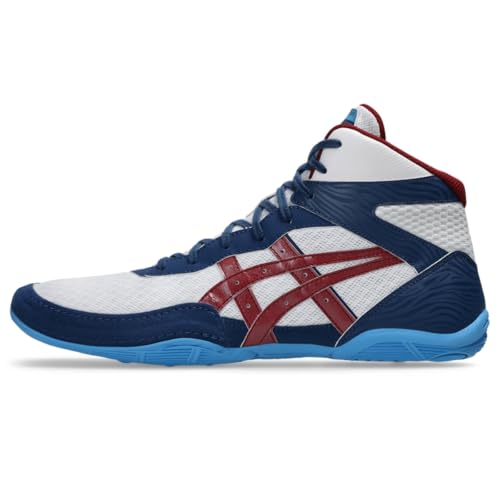 ASICS Mens Matflex 7 Wrestling Shoes 9 WhiteBeet RED - Image 1