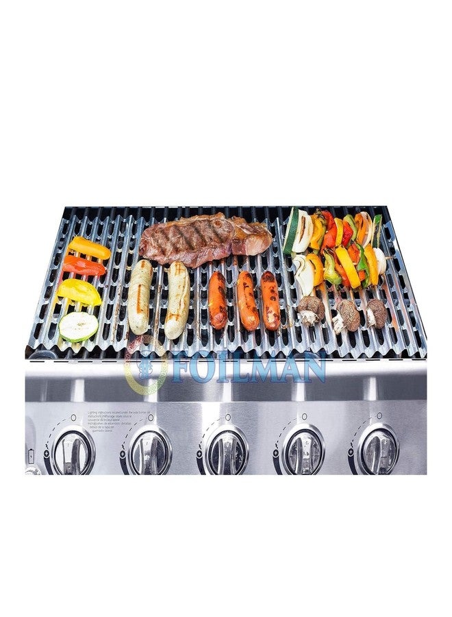 Foilman Clean Grill BBQ Disposable Aluminum Liners | 12 x 20 inch/Disposable Grill Grates - 8-Pack & 12-Pack (8) - Image 1