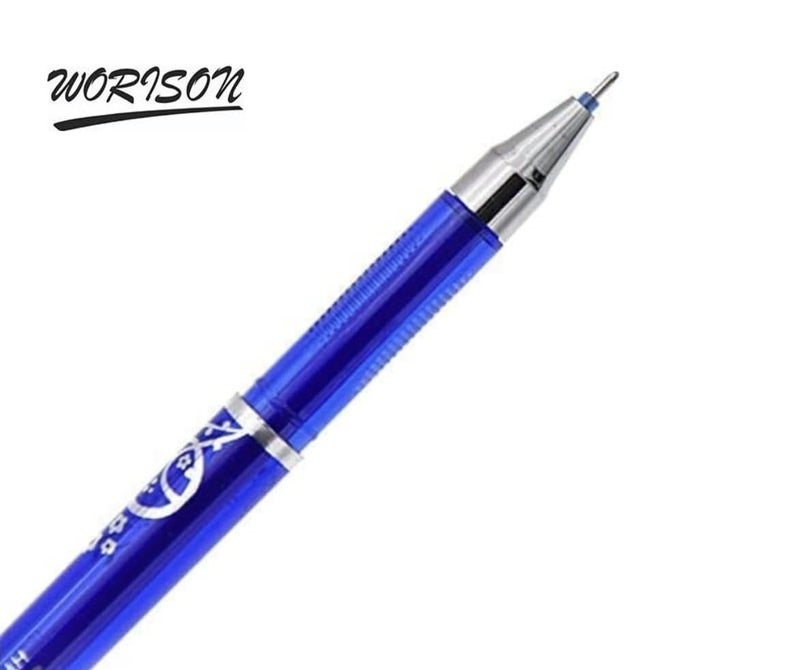 worison 3 Pc 0.35MM Erasable Gel Pens Blue Ink Rollerball Pens Rub-Out Friction Pens - Image 2