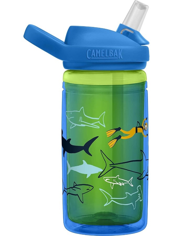 كاميلباك CamelBak Eddy+ Kids Insulated 14oz, Scuba Sharks – Spill-Proof Insulated Water Bottle for Children - Image 3