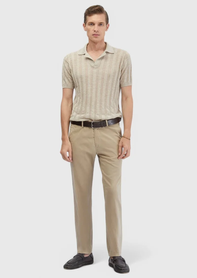 RAMSEY Mink Weaving Regular Fit Casual Trousers