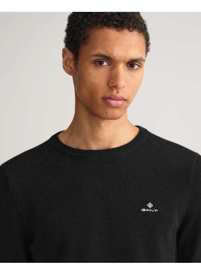 GANT Gant Cotton Pique Crew Neck Sweater