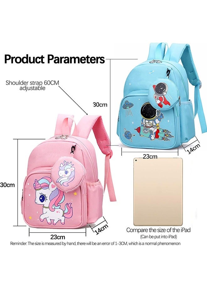 Toddler backpack cartoon book bag,a lightweight book bag with adjustable straps,a small kindergarten bag with a coin pocket - Image 2