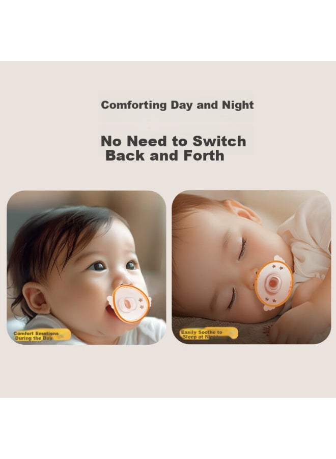 Doctor Ma Dr. Ma Baby Pacifier For 3-6 Months, Silicone Nipple, Soothing Aid, Orange - Image 2