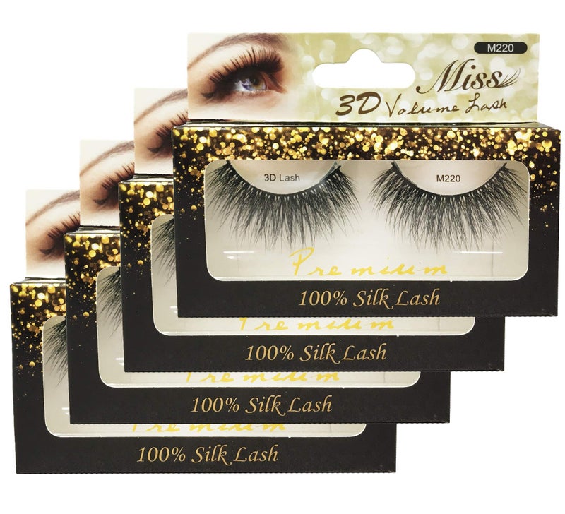 4 PACKS Miss Lashes 3D Volume Tapered False Eyelash Extension