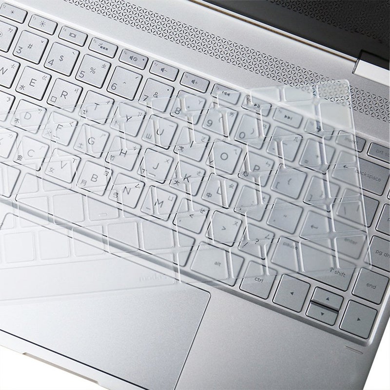 UHamn Keyboard Skin Compatible for 2017 Release 13.3 inch HP Spectre x360 2-in-1 13t-ac00 13-ac013dx ac023dx 13-w013dx w023dx w053nr Transparent - Image 4