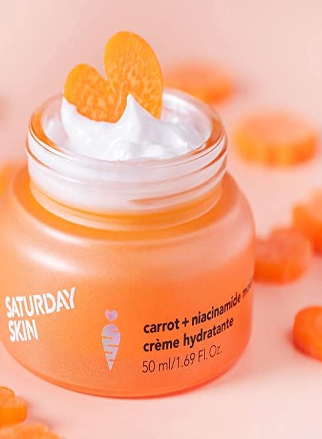 saturday skin Face Moisturizing Cream With Carrot, Niacinamide, Ceramides & Centella Asiatica, Peptide, ParabenFree, SulfatesFree, FragranceFree, Anti Wrinkle Facial Cream Made In Korea 1.61 Ounce - Image 4