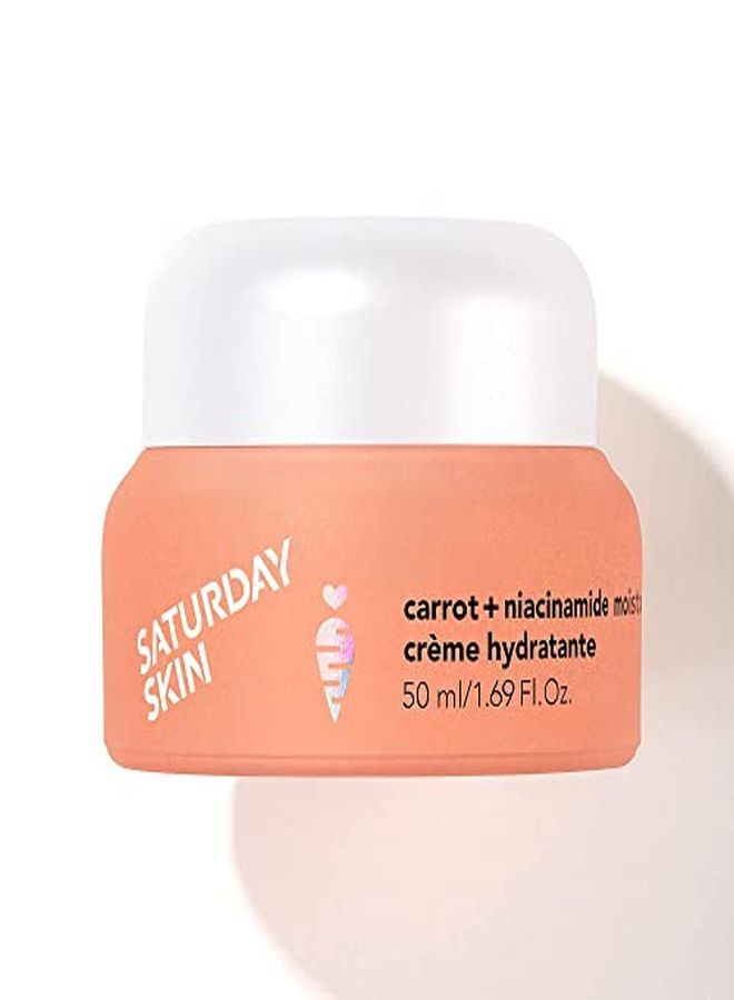 saturday skin Face Moisturizing Cream With Carrot, Niacinamide, Ceramides & Centella Asiatica, Peptide, ParabenFree, SulfatesFree, FragranceFree, Anti Wrinkle Facial Cream Made In Korea 1.61 Ounce - Image 1