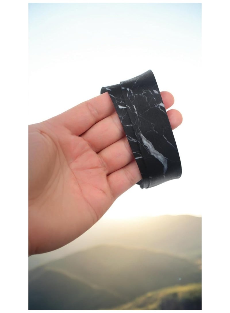 NANAO Black Marble Lanyard Strap - Soft Fabric Neck ID Holder with Quick Release Buckle for Keys, Phones, Bags - Detachable Accessory Strap - Image 2