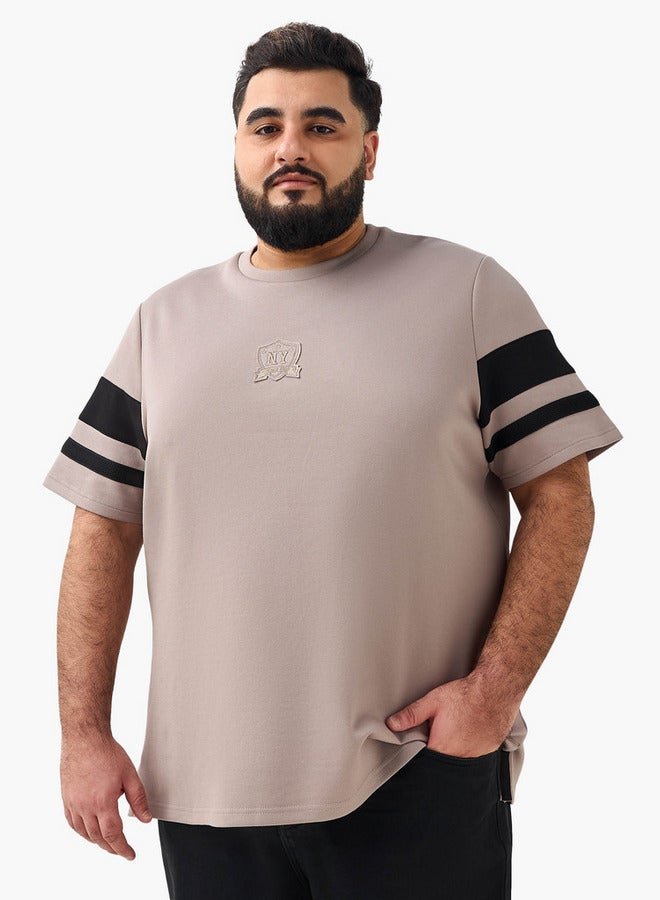 Maxim Men Regular Fit Crew Neck Short Sleeve Tape Detail T-shirt - Image 1