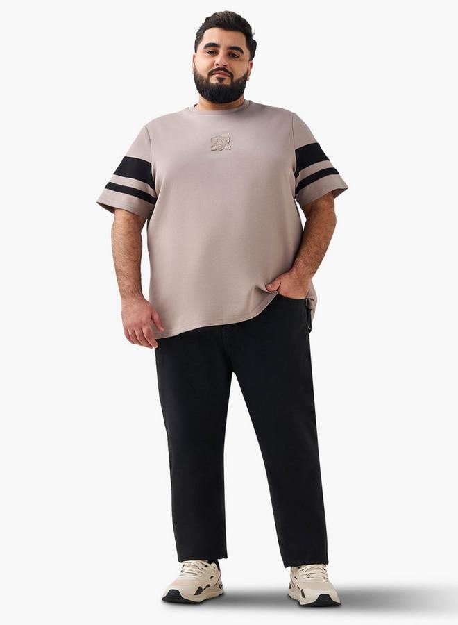 Maxim Men Regular Fit Crew Neck Short Sleeve Tape Detail T-shirt - Image 2