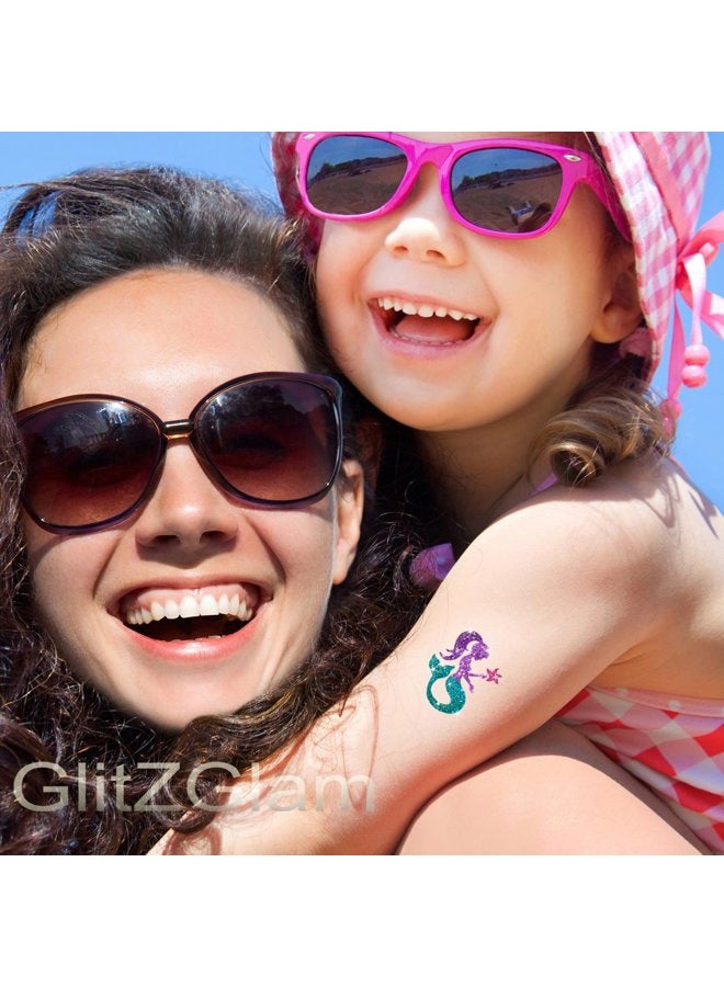 GlitZGlam مجموعة تاتو لامع تحت البحر - تاتو مؤقت وفن الجسم متعدد الألوان - Image 4