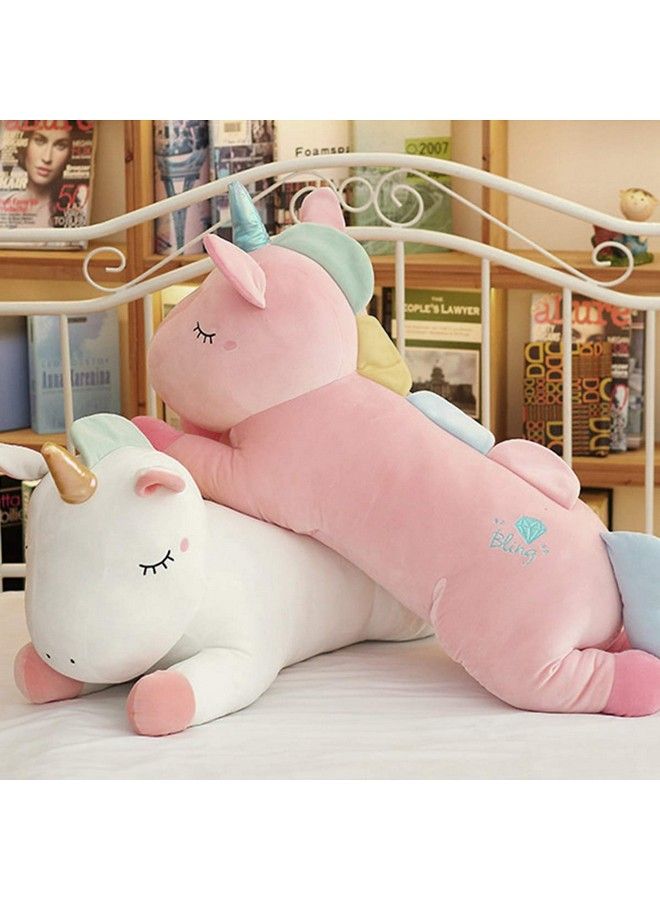 ARELUX 24" Cute Pink Giant Stuffed Unicorn Plush:Soft Animal Hugging Pillow Stuffed Animal Big Body Squishy Plushie Large Gifts For Kids Kawaii Toy For Girls Room Decor  - Image 5