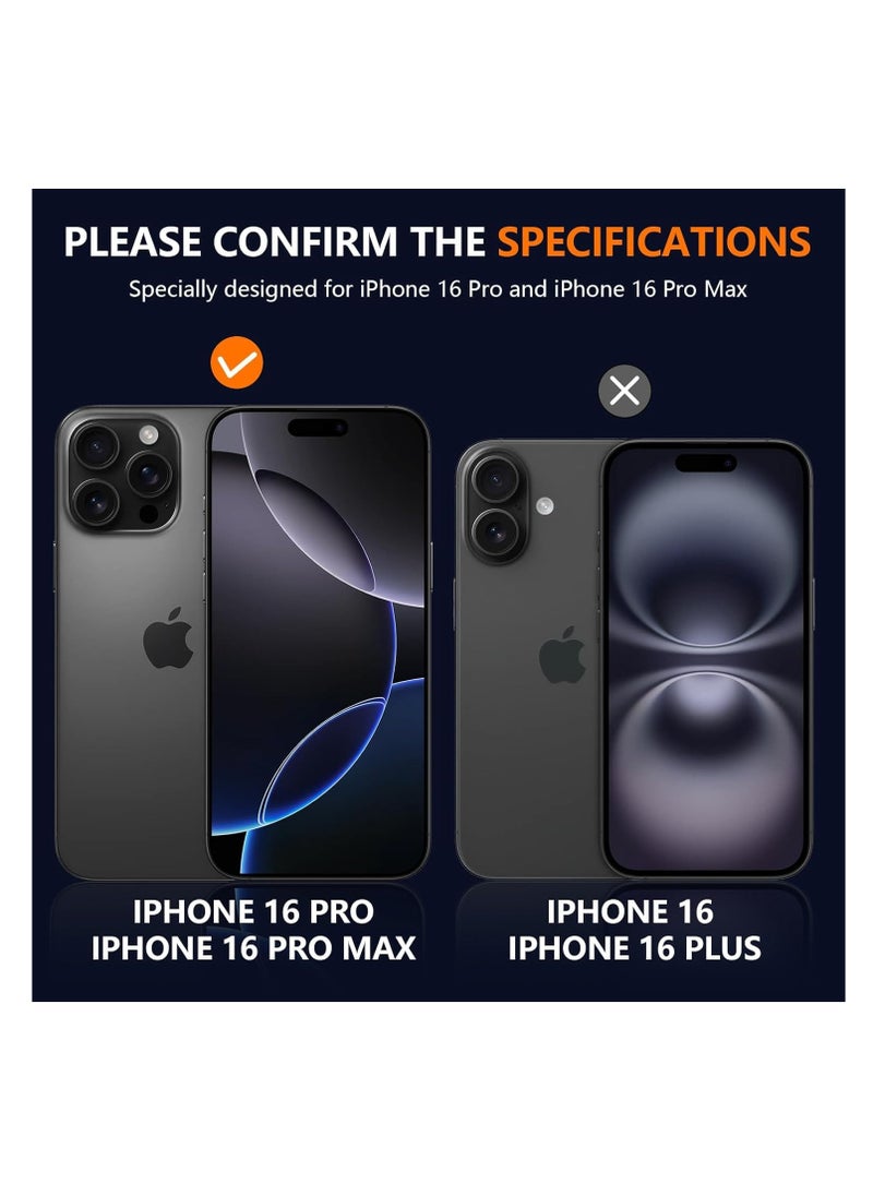 Aookay Compatible with iPhone 16 Pro / iPhone 16 Pro Max Camera Lens Protector, [Not Easy to Break][Strong Adsorption][Case-Friendly] Metal Tempered Glass Rear Camera Screen Cover  (Titanium Gold）  - Image 2