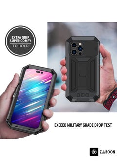 Generic For iPhone 14 Pro Max R-JUST Shockproof Life Waterproof Dust-proof Case (Black)  - Image 3