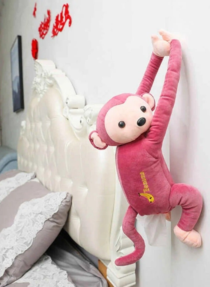 علبة مناديل سيارة على شكل دمية قرد - Image 3