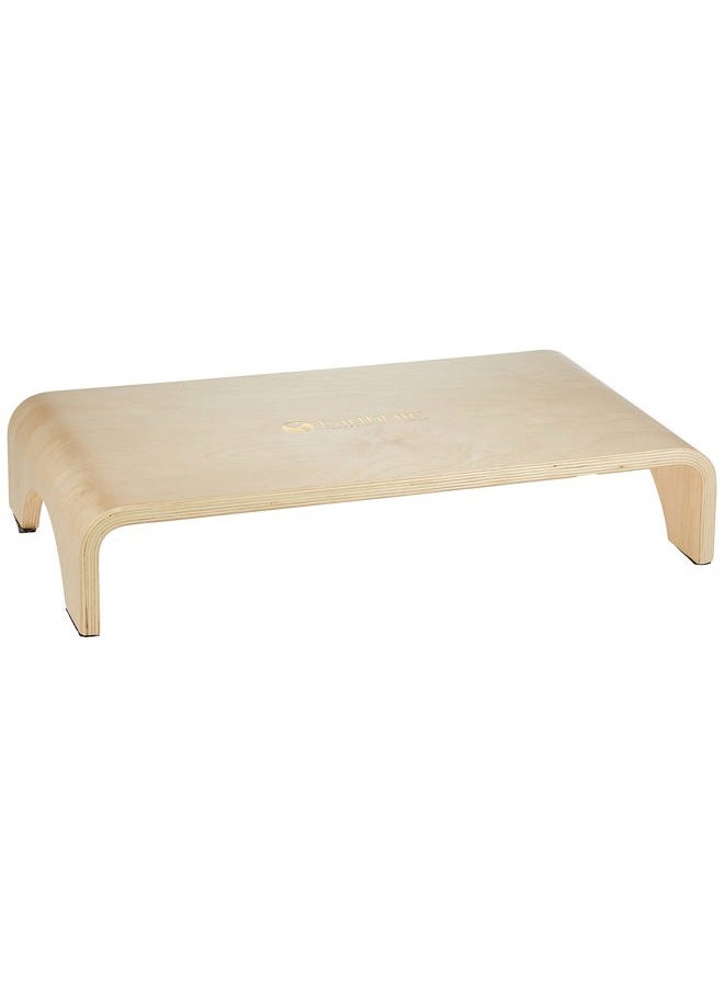 EARTHLITE Wooden Step Stool - 7'' High, Large Surface, Strong & Stable Bed Step, Foot Stool, Massage Step-Up - Image 1