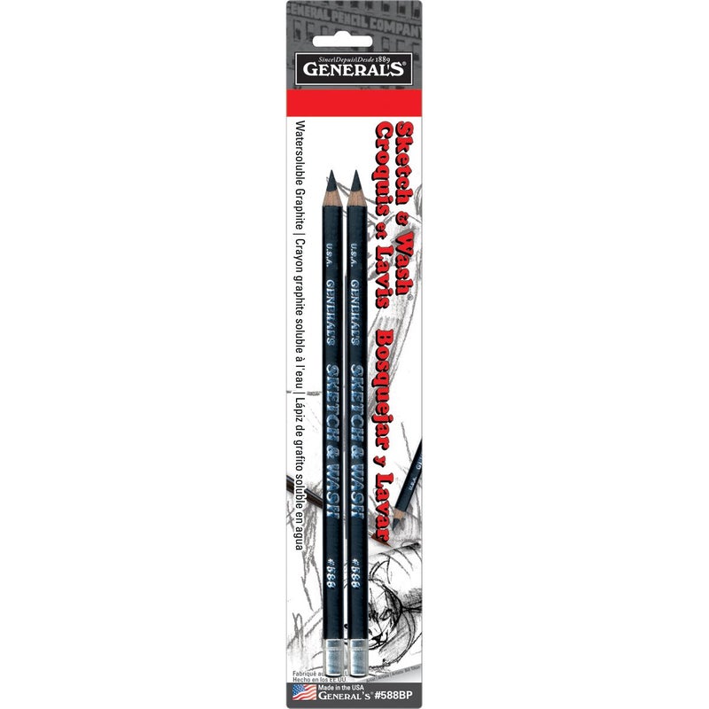 General's Sketch & Wash Pencils 2/Pkg-
