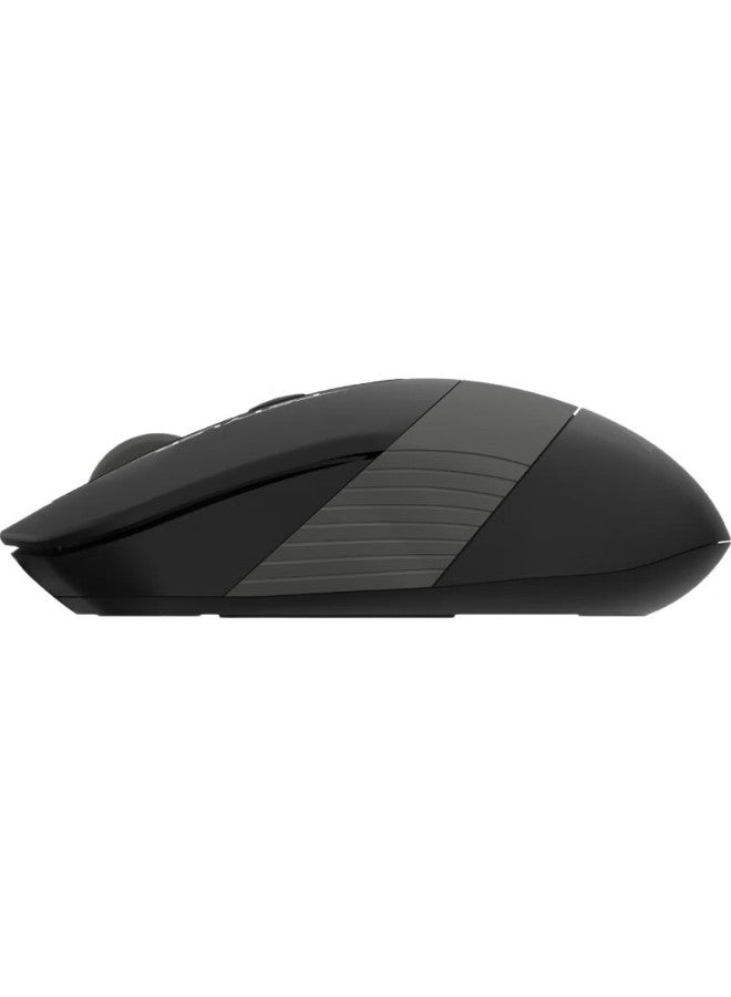 A4TECH ماوس لاسلكي Fg10 Fei Shidai، للكمبيوتر المحمول والمكتبي، ماوس موفر للطاقة، قابل للتعديل DPI، واجهة USB 2.4G، رمادي سو كونغ - Image 3