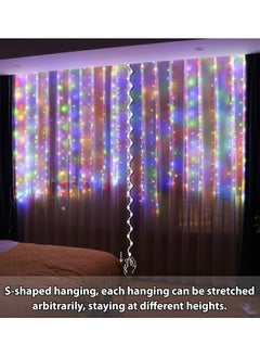 Generic 300LED Curtain Fairy Lights, Ramadan Fairy Light, 3X3Meters Remote Control, 8 Lighting Modes, USB Powered, for Eid Party, Home, Bedroom, Indoor Outdoor Wall Decoration (Multicolor)  - Image 5