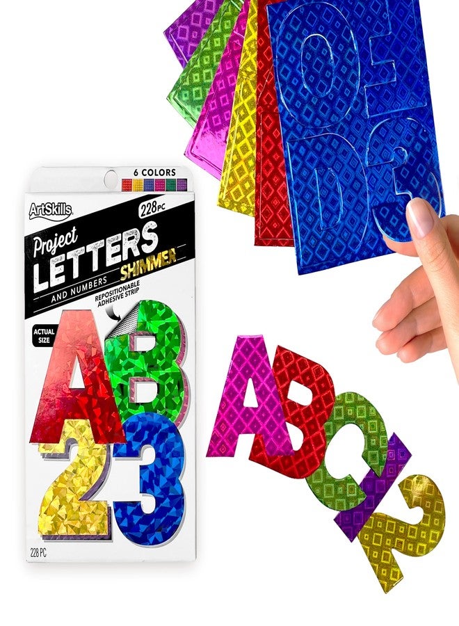 ArtSkills Poster Letters 2.5” Paper Letters for Poster Board Projects, Classroom Bulletin Boards, Sign Making Supplies, Holographic, 228 Pieces - Image 1