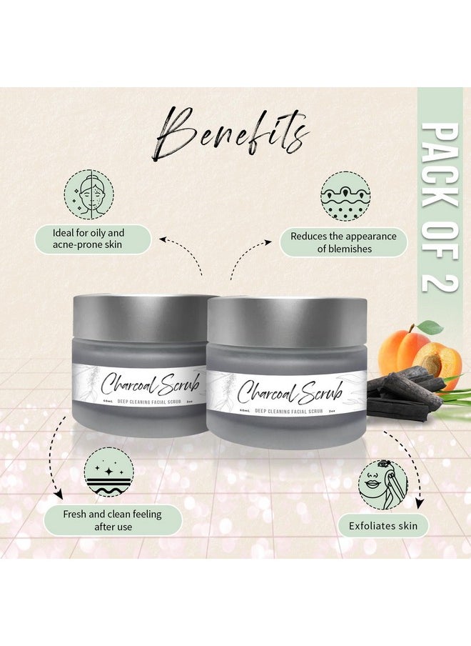 naturally vain 2 Pack: Charcoal Scrub - Deep Cleaning Facial Scrub  - Image 2
