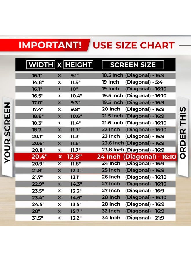 SightPro 24 Inch 16:10 Computer Privacy Screen Filter for Monitor - Privacy Shield and Anti-Glare Protector - Image 3