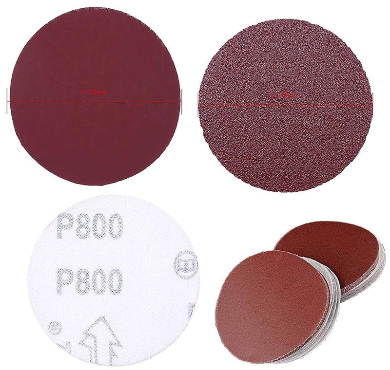 DIY Crafts CTDIYHI31737 3 inch Sanding Sander Sandpaper Grit Round Self Adhesive Backer Pad M 10 - Image 3