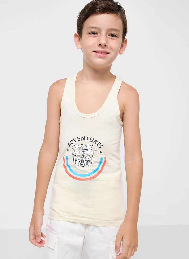 Pinata Pack Of 5 Printed Boys Vest