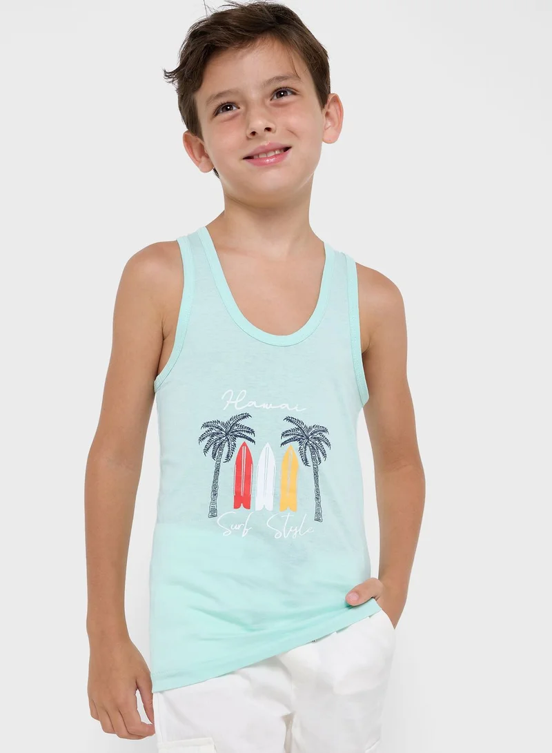 Pinata Pack Of 5 Printed Boys Vest