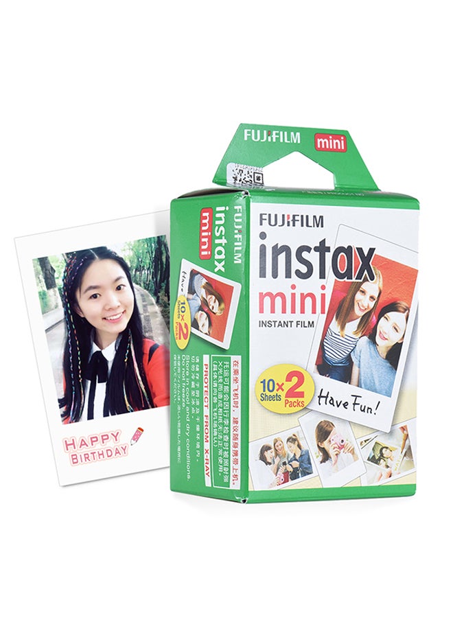 FUJIFILM Instax Mini 20 Sheets White Film Photo Paper Multicolour - Image 1