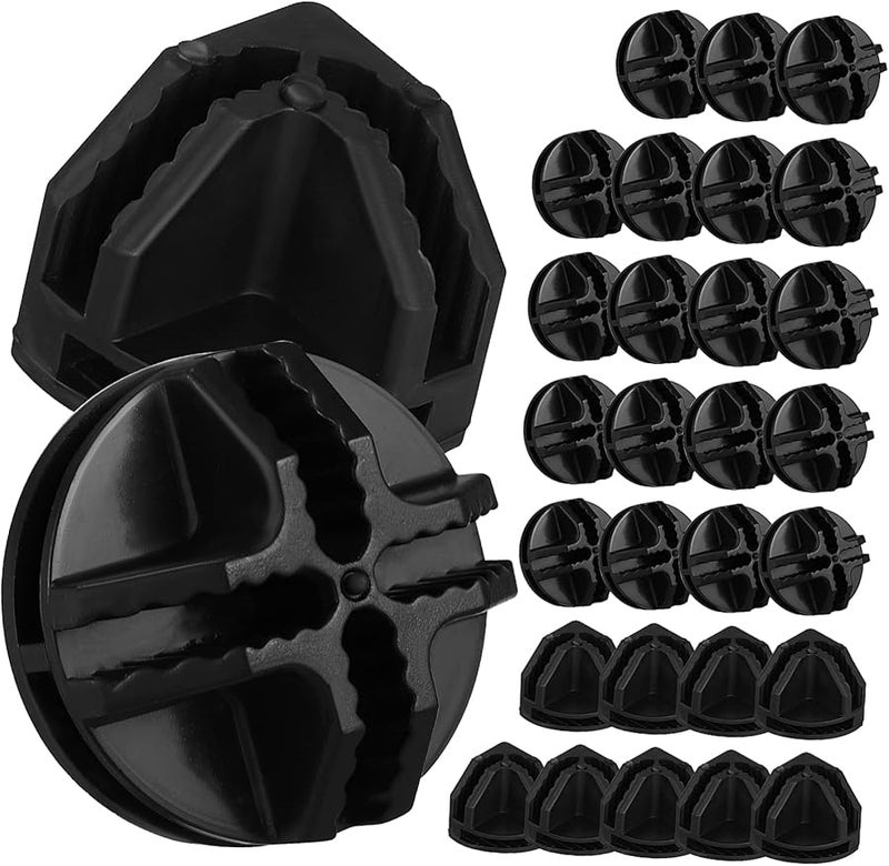 30 Pcs White Wire Grid Cube Connectors for DIY Storage Shelving and Closet Organizer - Image 1