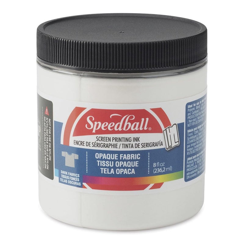 Speedball Opaque Iridescent Fabric Screen Printing Ink, 8-Ounce, Pearly White - Image 4