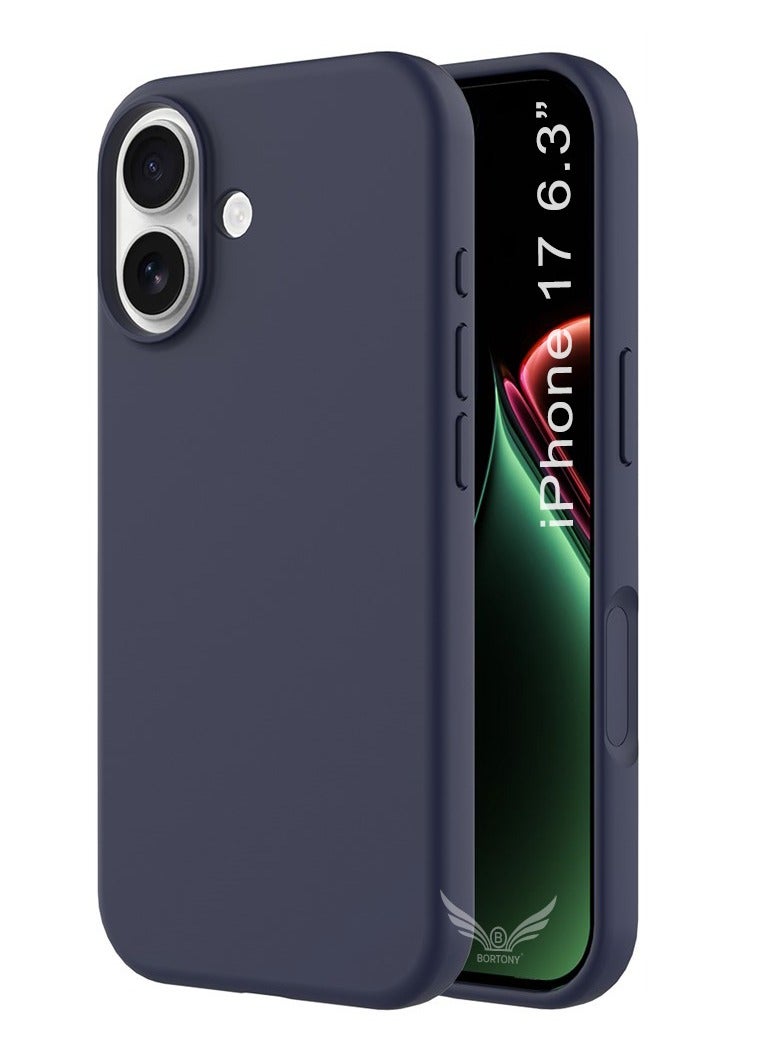 BORTONY iPhone 17 Case Soft Jelly Silicone Cover for iPhone 17 with Inside Microfiber Lining Shockproof Protective Phone Case for iPhone 17 6.3 inch - Image 1