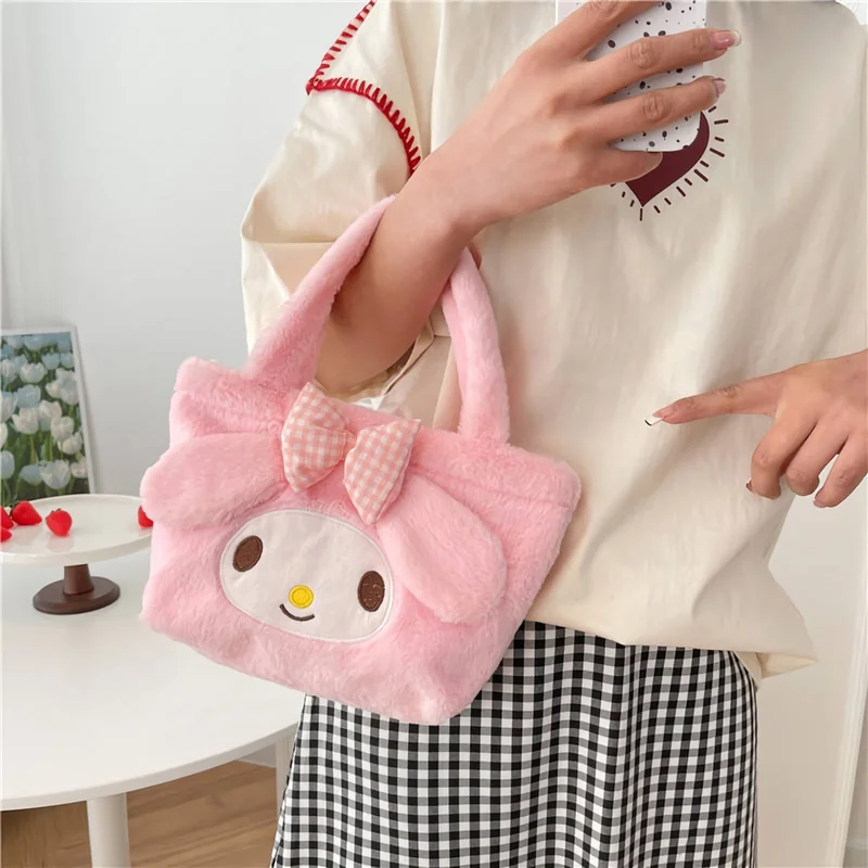 Mj Toys Kuromi Pink Plush Women Bag Women's Bag Clutch Bag Daily Bag Tablet Bag Cosmetic Bag