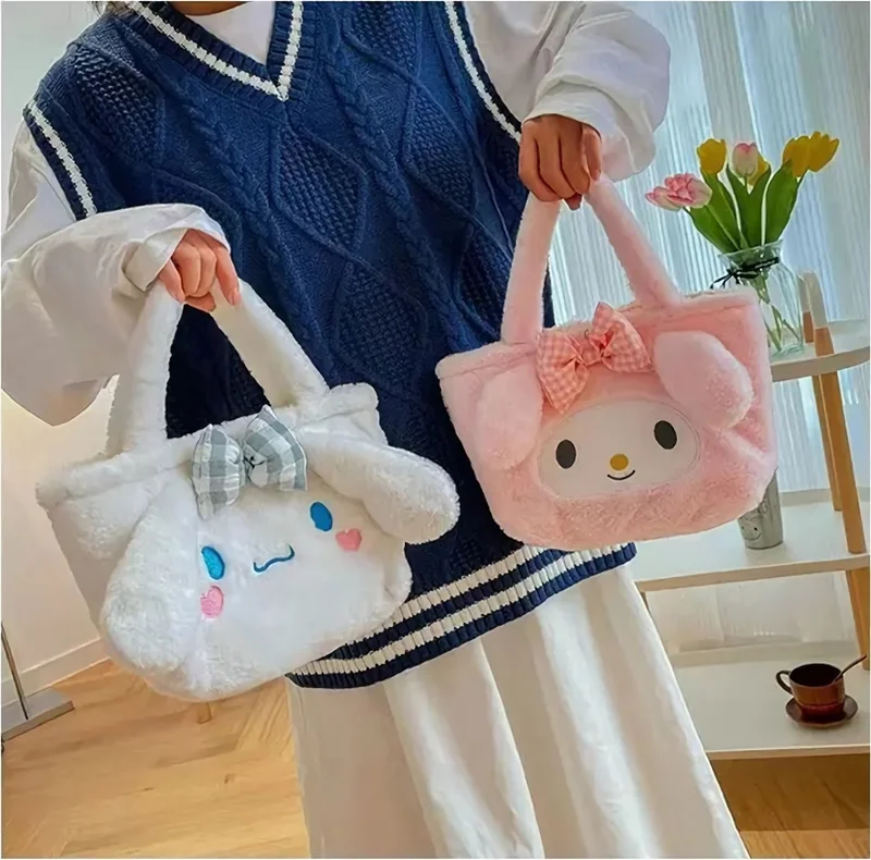 Mj Toys Kuromi Pink Plush Women Bag Women's Bag Clutch Bag Daily Bag Tablet Bag Cosmetic Bag